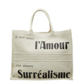 Dior Book Tote White Black Leather