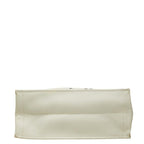 Dior Book Tote White Black Leather — view 3