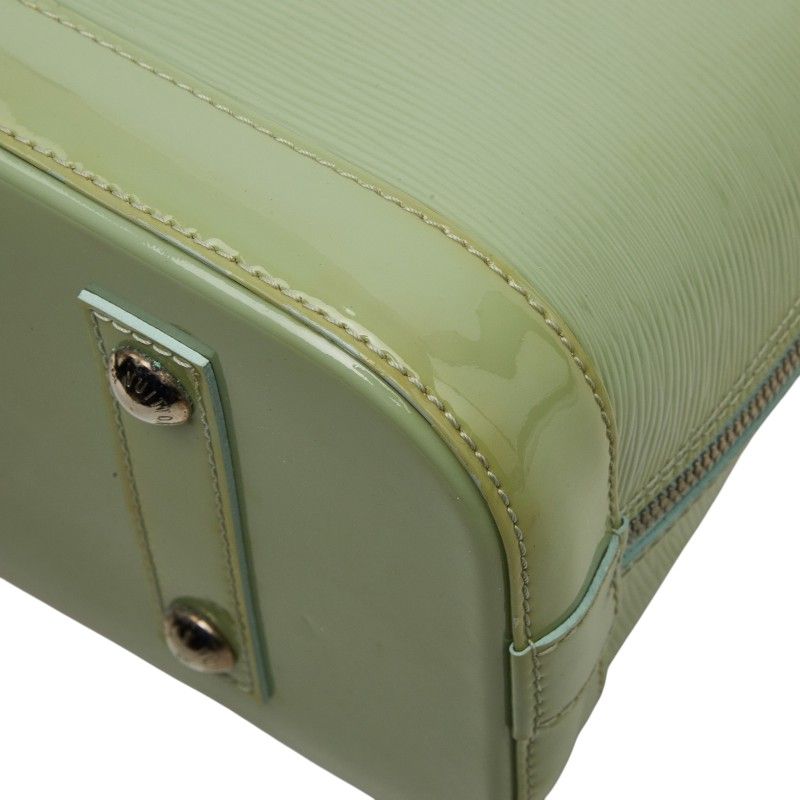 Louis Vuitton Epi Electric Alma PM 2-Way Shoulder Bag Mint Green Patent Leather — view 7