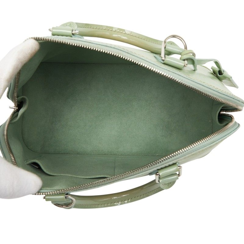 Louis Vuitton Epi Electric Alma PM 2-Way Shoulder Bag Mint Green Patent Leather — view 9