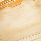 Louis Vuitton Damier Azur Neverfull GM Shoulder Bag Tote White Brown Leather — view 8