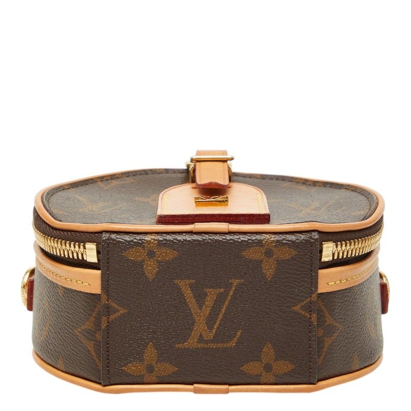 Louis Vuitton Monogram Mini Boite Chapeau 2-Way Shoulder Bag Brown Leather — view 3