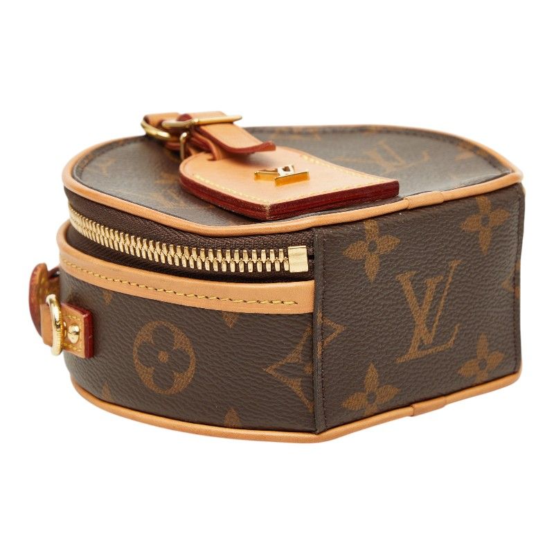 Louis Vuitton Monogram Mini Boite Chapeau 2-Way Shoulder Bag Brown Leather — view 5