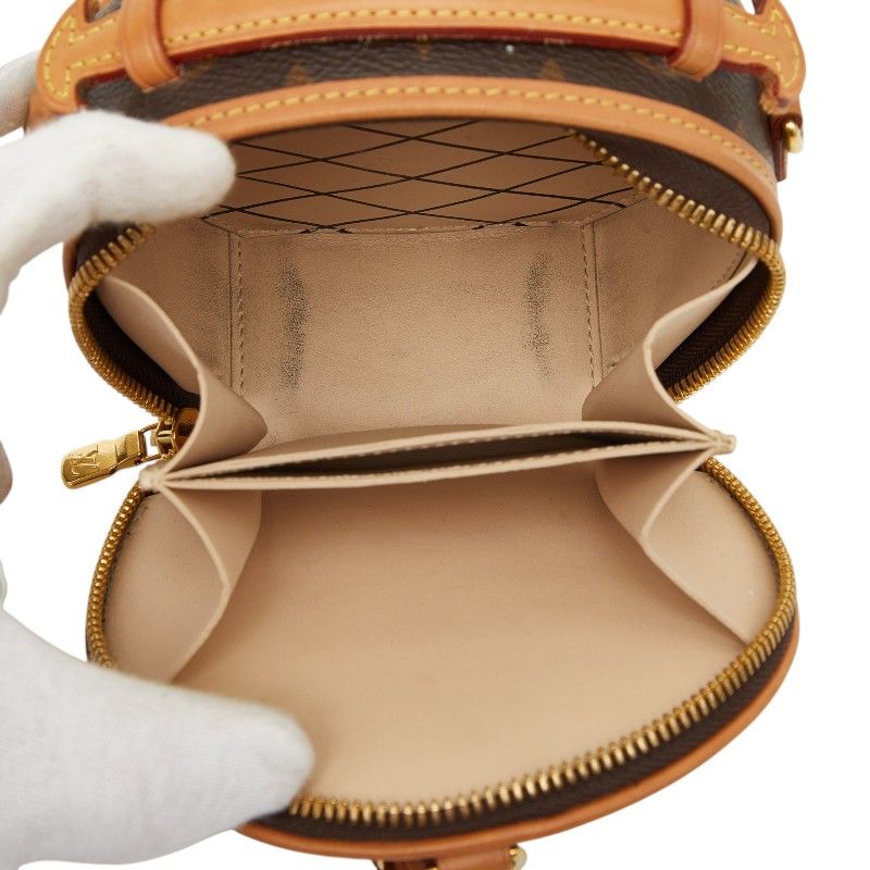 Louis Vuitton Monogram Mini Boite Chapeau 2-Way Shoulder Bag Brown Leather — view 6