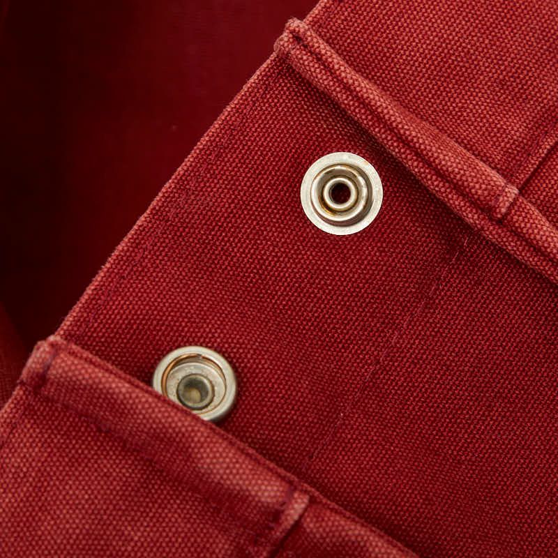 Hermes Fourre Tout MM Tote Red Canvas — view 9