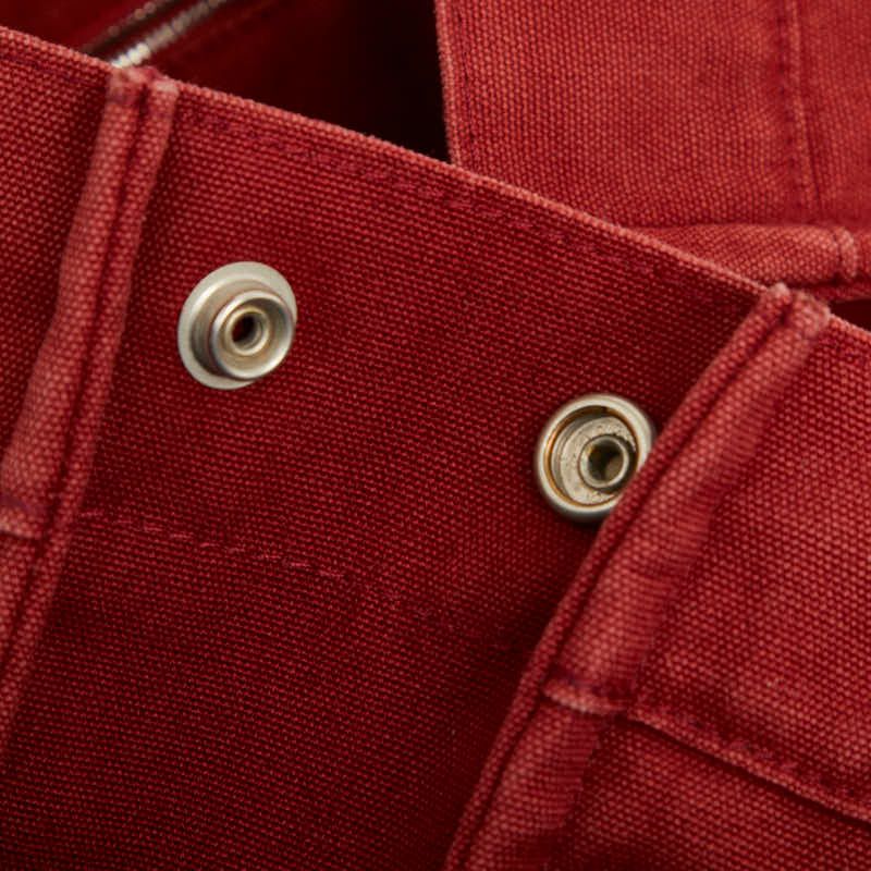 Hermes Fourre Tout MM Tote Red Canvas — view 8