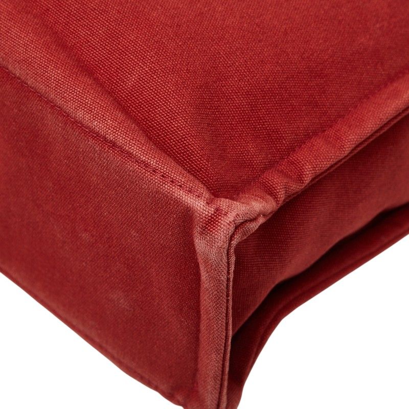 Hermes Fourre Tout MM Tote Red Canvas — view 4