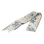 Dior Mizza L'etoile Scarf White Multicolor Silk
