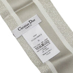 Dior Mizza Floral Scarf Gray Multicolor Silk — view 7