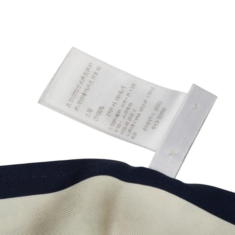 Dior Mizza Floral Scarf White Multicolor Silk — view 4
