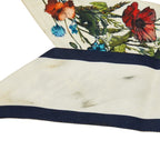 Dior Mizza Floral Scarf Ivory Multicolor Silk — view 5