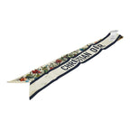 Dior Mizza Floral Scarf Ivory Multicolor Silk — view 2