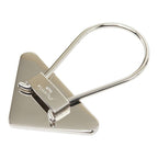 Prada Key Ring Key Holder Silver Black Metal — view 2