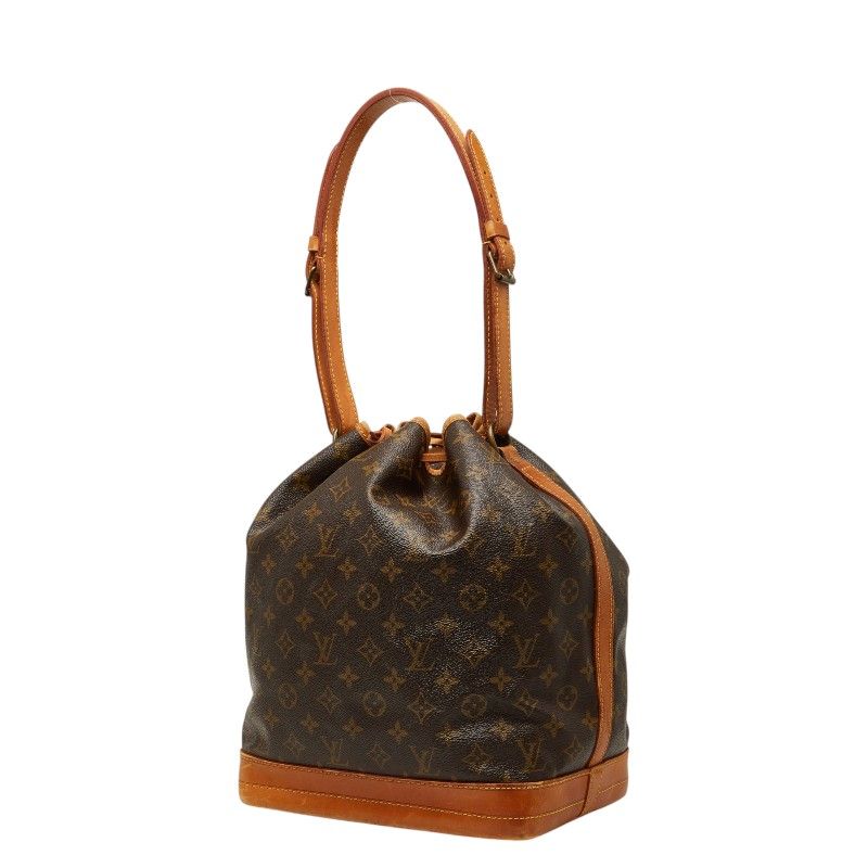 Louis Vuitton Monogram Noe Shoulder Bag Brown Leather — view 2