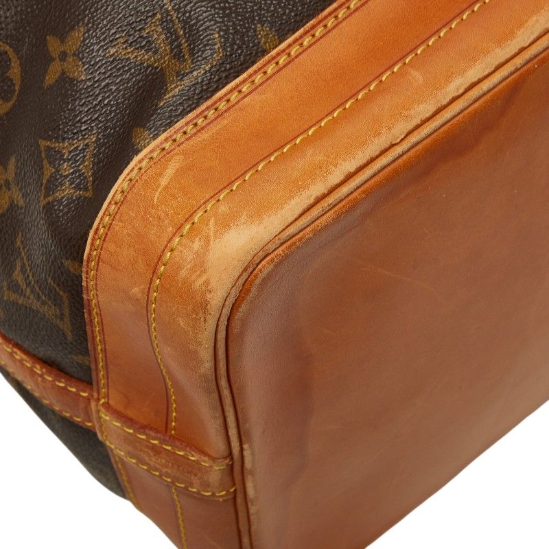 Louis Vuitton Monogram Noe Shoulder Bag Brown Leather — view 7
