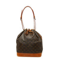 Louis Vuitton Monogram Noe Shoulder Bag Brown Leather