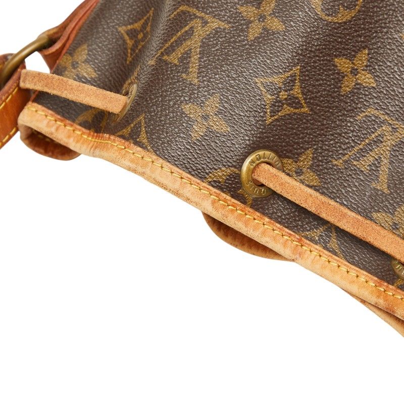 Louis Vuitton Monogram Noe Shoulder Bag Brown Leather — view 9