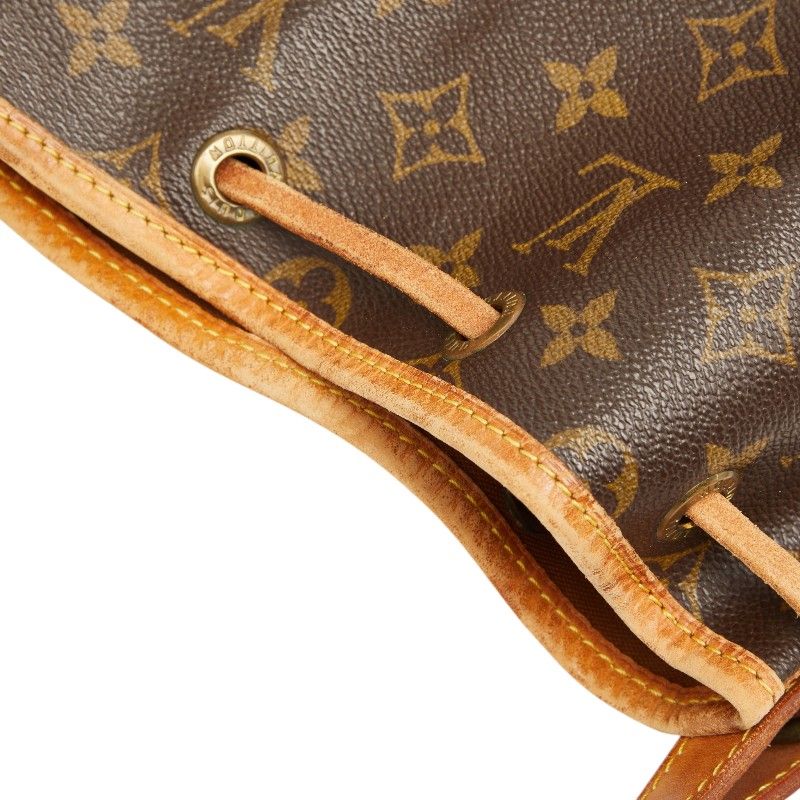 Louis Vuitton Monogram Noe Shoulder Bag Brown Leather — view 8