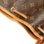 Louis Vuitton Monogram Noe Shoulder Bag Brown Leather — view 8