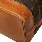 Louis Vuitton Monogram Noe Shoulder Bag Brown Leather — view 6