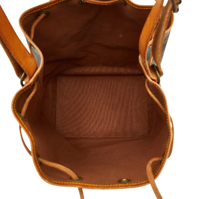 Louis Vuitton Monogram Noe Shoulder Bag Brown Leather — view 9