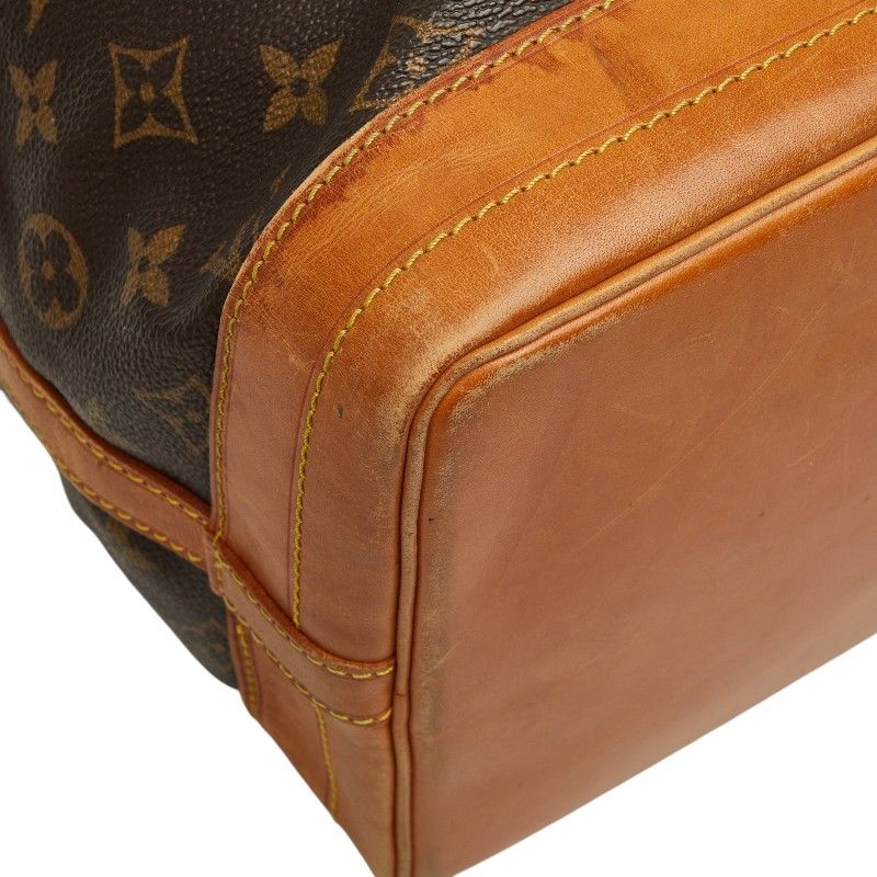 Louis Vuitton Monogram Noe Shoulder Bag Brown Leather — view 5