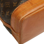 Louis Vuitton Monogram Noe Shoulder Bag Brown Leather — view 5