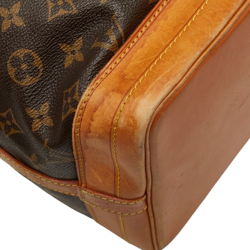 Louis Vuitton Monogram Noe Shoulder Bag Brown Leather — view 7