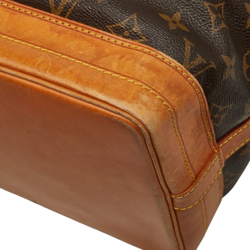 Louis Vuitton Monogram Noe Shoulder Bag Brown Leather — view 6