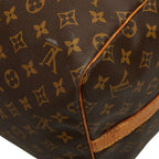 Louis Vuitton Monogram Keepall Bandouliere 55 Boston Bag 2-Way Brown Leather — view 6