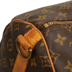 Louis Vuitton Monogram Keepall Bandouliere 55 Boston Bag 2-Way Brown Leather — view 8