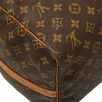 Louis Vuitton Monogram Keepall Bandouliere 55 Boston Bag 2-Way Brown Leather — view 7