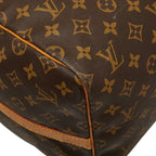 Louis Vuitton Monogram Keepall Bandouliere 55 Boston Bag 2-Way Brown Leather — view 5