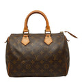 Louis Vuitton Monogram Speedy 25 Mini Boston Bag Brown Leather