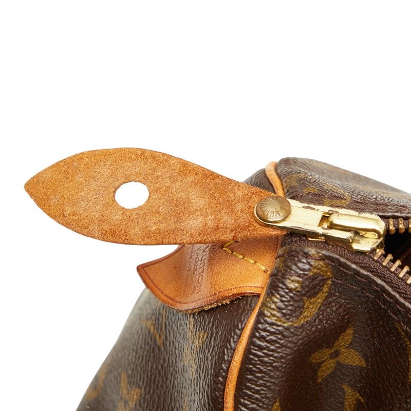 Louis Vuitton Monogram Speedy 25 Mini Boston Bag Brown Leather — view 9