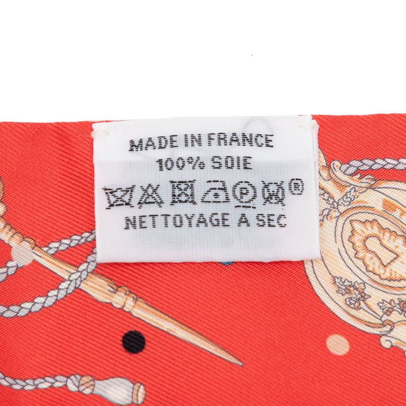 Hermes les Cles a Pois Scarf Pink Silk — view 4