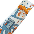 Hermes Twilly New Paris Lovers les Nouveaux Amoureux de Scarf Blue Silk — view 3