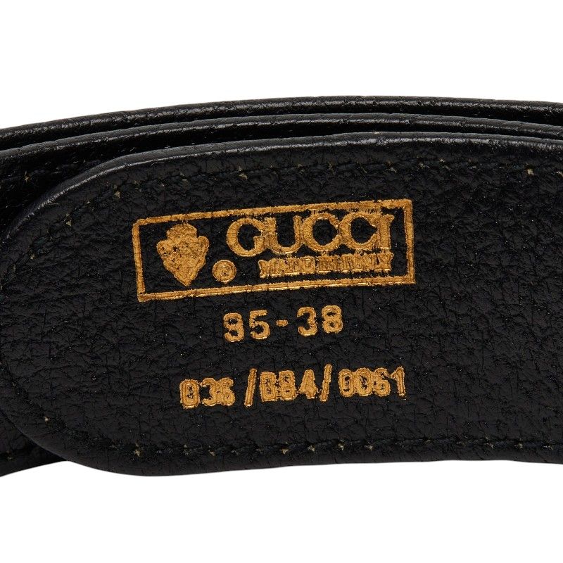 Gucci Sherry Line GG Logo Buckle Belt Black Green Red Leather — view 5