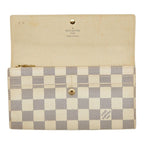 Louis Vuitton Damier Azur Portefeuille Sarah Wallet White Leather — view 7