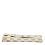 Louis Vuitton Damier Azur Portefeuille Sarah Wallet White Leather — view 3