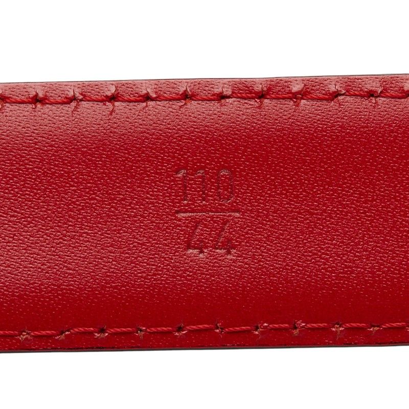 Louis Vuitton Epi Ceinture Classic Plain Belt Castilian Red Leather — view 7