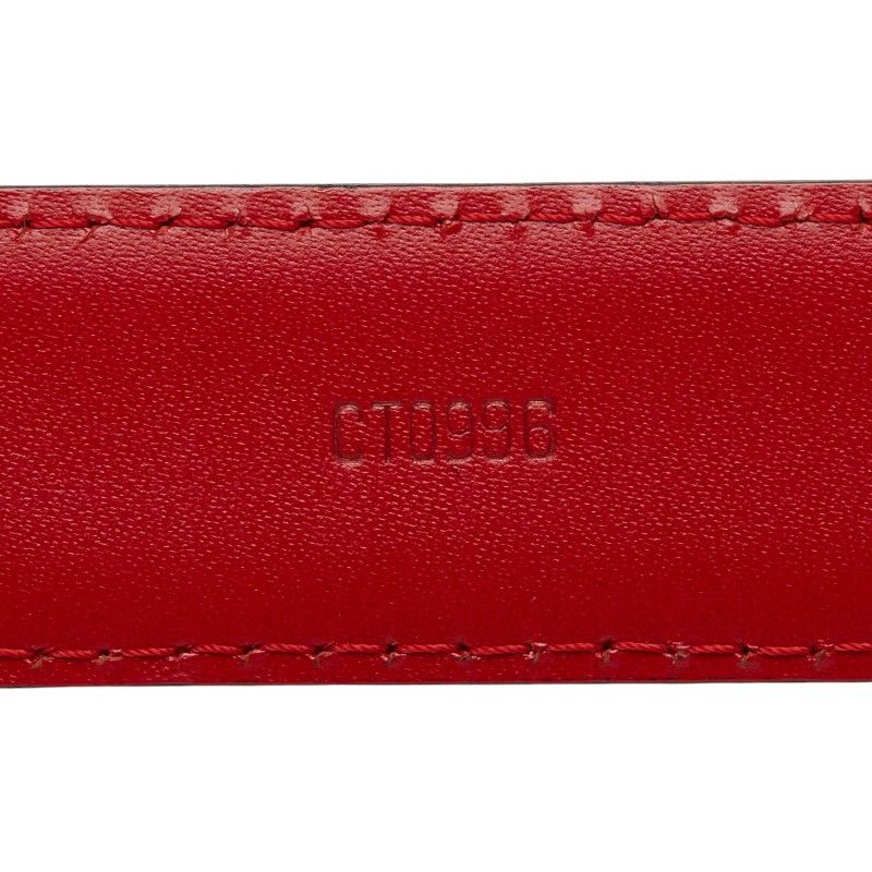 Louis Vuitton Epi Ceinture Classic Plain Belt Castilian Red Leather — view 6