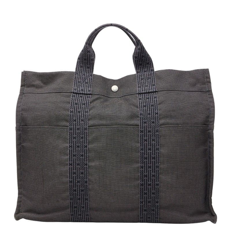 Hermes Her Line MM Tote Gray Canvas