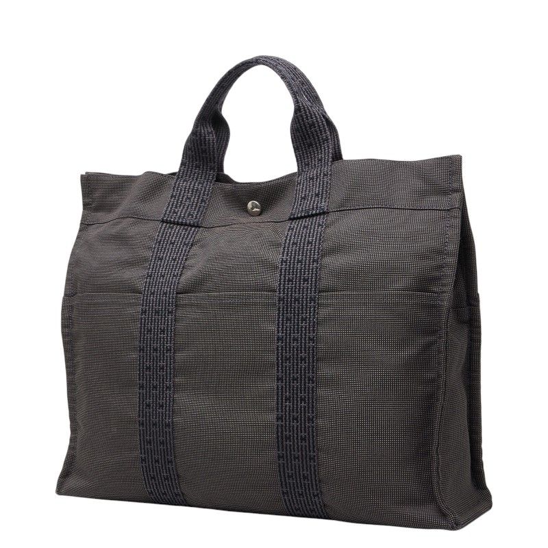 Hermes Her Line MM Tote Gray Canvas — view 2