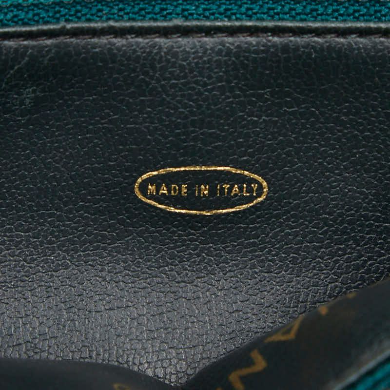 Chanel Bicolor Chain Tote Shoulder Bag Crossbody Green Leather — view 8