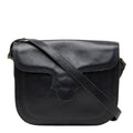 Saint Laurent YSL Logo Shoulder Bag Black Leather