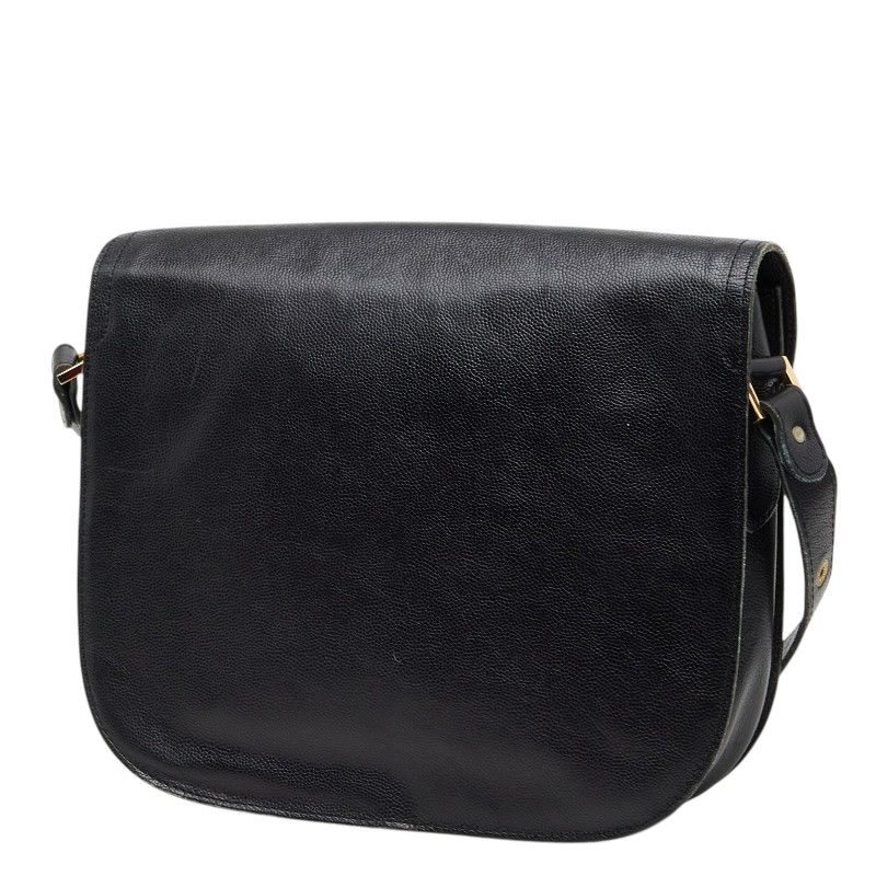 Saint Laurent YSL Logo Shoulder Bag Black Leather — view 2
