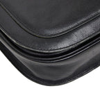 Saint Laurent YSL Logo Shoulder Bag Black Leather — view 5