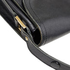 Saint Laurent YSL Logo Shoulder Bag Black Leather — view 9