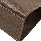 Celine Macadam Handbag Brown Leather — view 4